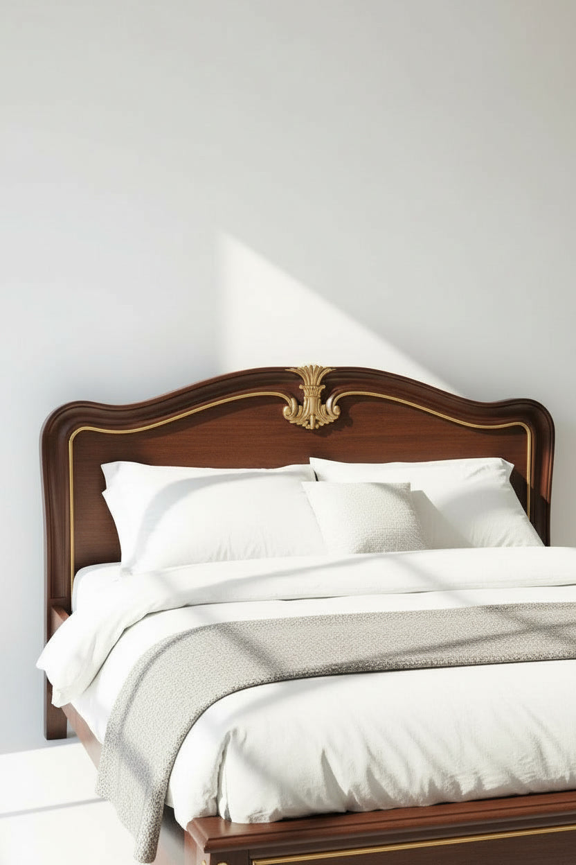 The Laurent Bed — Hand-Carved Wooden Bed